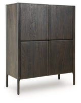 Orsonal Accent Cabinet with doors open showing shelves