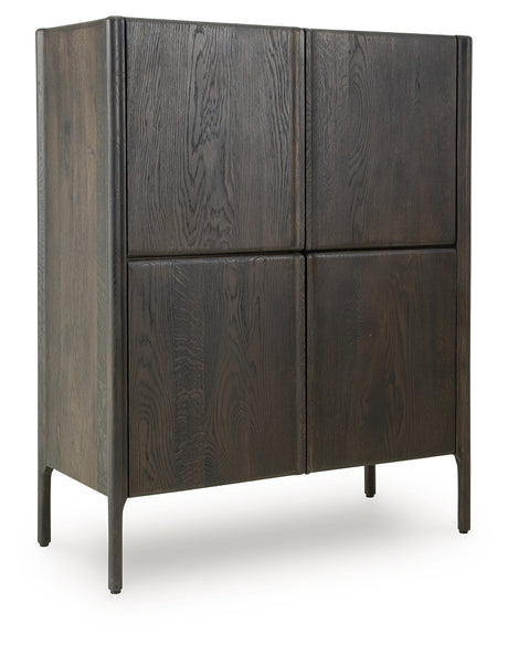 Orsonal Accent Cabinet with doors open showing shelves