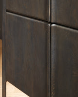 Close-up of Orsonal cabinet hardware