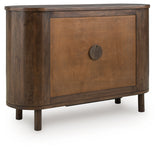 Mayridge Accent Cabinet back view showing openings