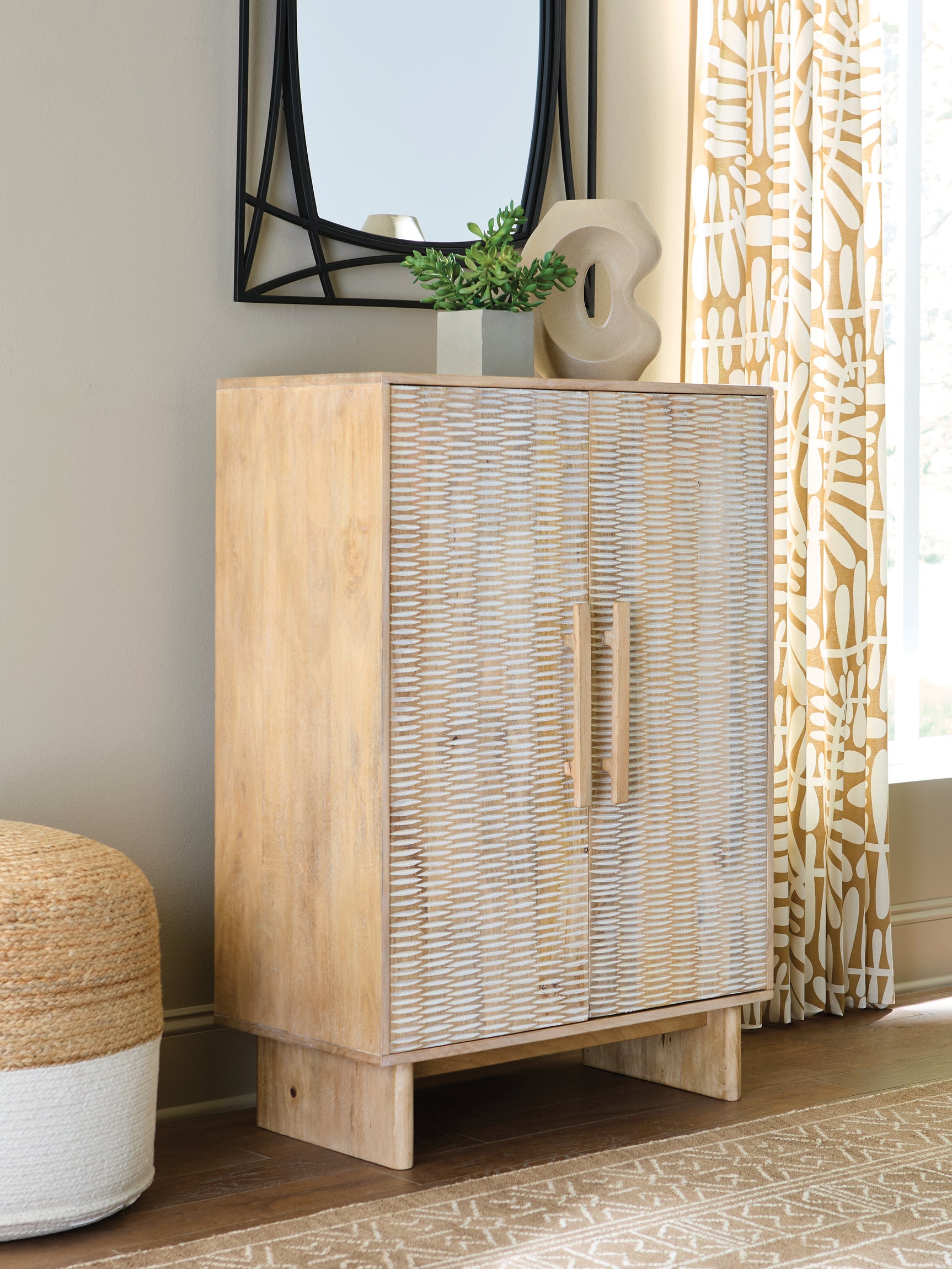 Dallinbury Natural/White Wash Accent Cabinet
