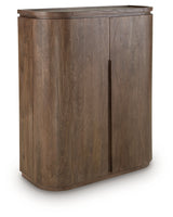 Landermont Bar Cabinet side angle view closed