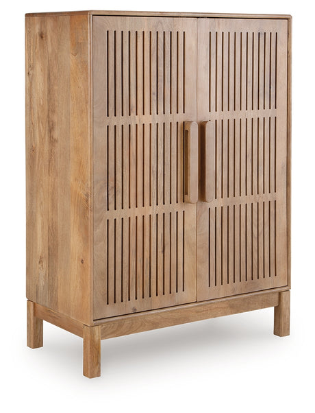 Pellamour Bar Cabinet angled side view closed