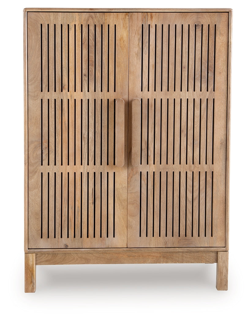 Pellamour Bar Cabinet head-on closed view