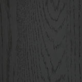 Close-up of black and natural brown finish on Armenleigh Accent Cabinet