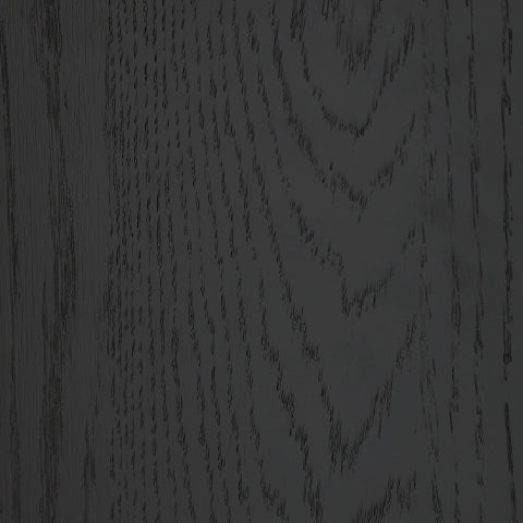 Close-up of black and natural brown finish on Armenleigh Accent Cabinet