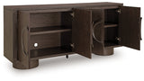 Veeda Accent Cabinet Angle View Open Doors