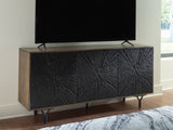 Lavinmont accent cabinet with TV setup