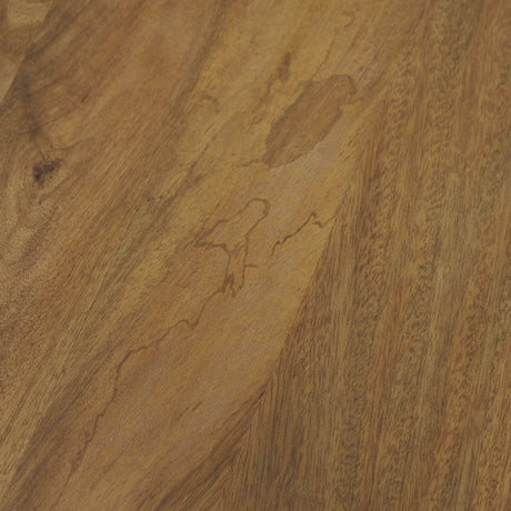 Close-up of light brown finish on Abeford Mango wood coffee table