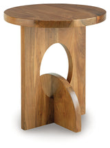 Hollbourne Accent Table angled side view