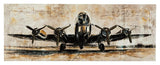 Kalene Brown and Black abstract wall art side angle