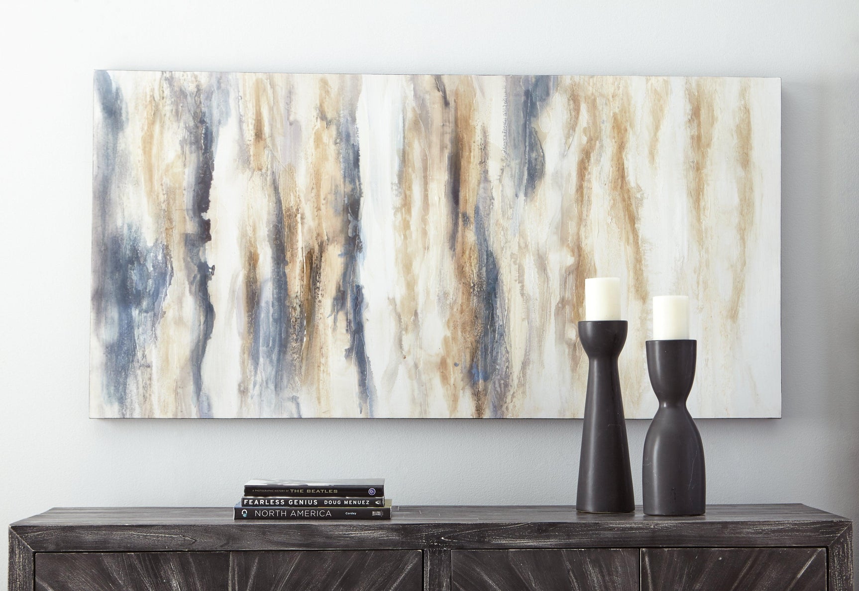 Joely Blue and Tan Wall Art horizontal orientation