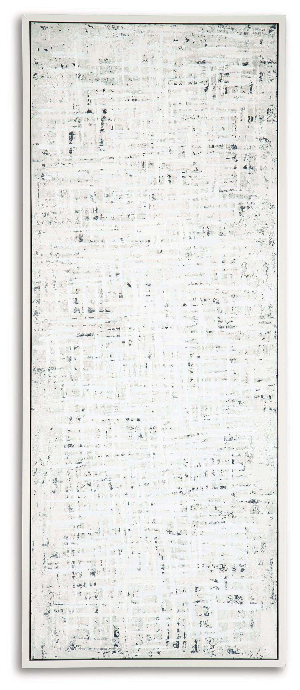 Daxonport gray taupe wall art hanging detail