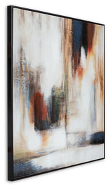 Pigeonford Multi Abstract Wall Art by Ashley, side angle