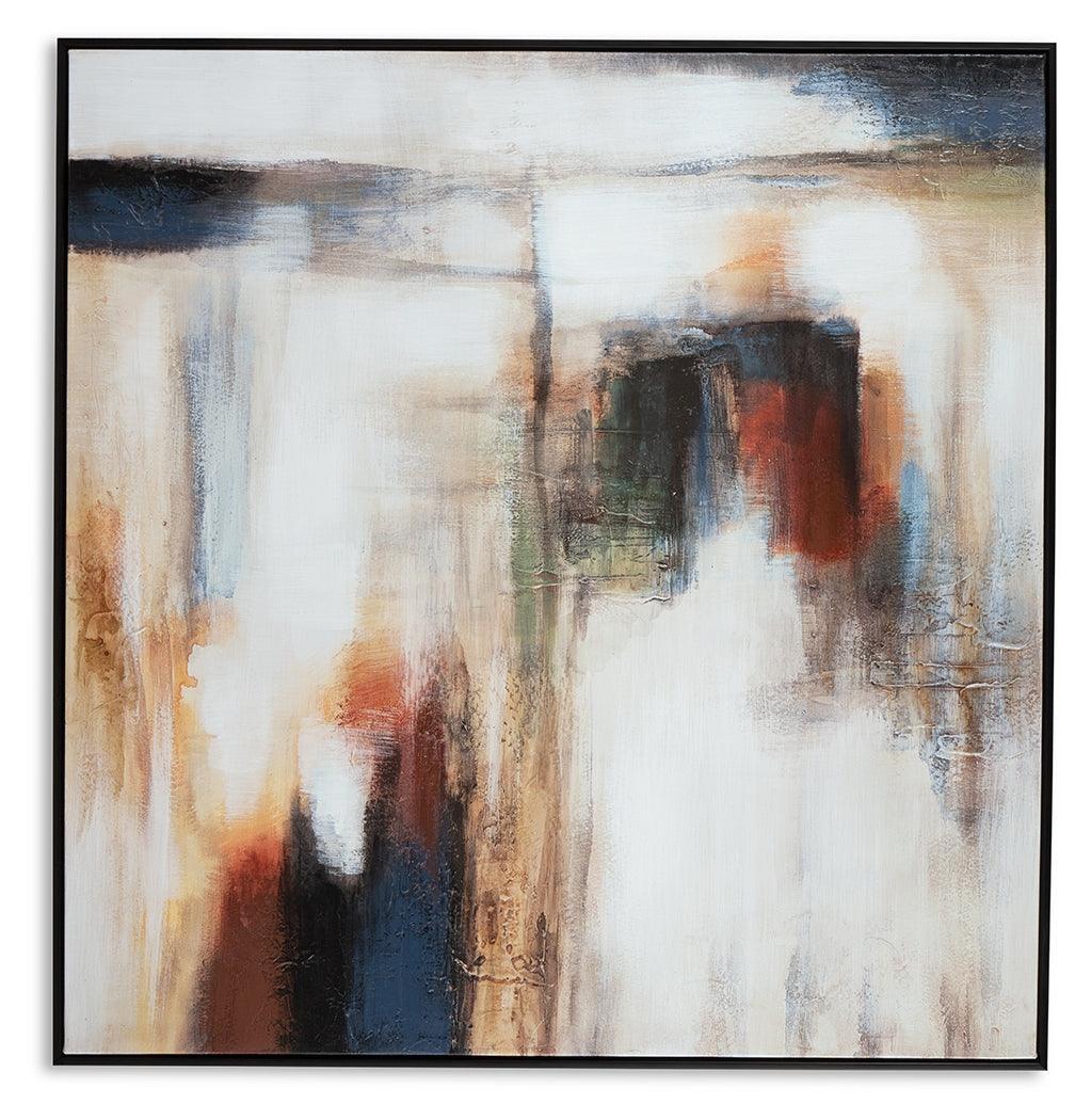 Pigeonford Multi Abstract Wall Art by Ashley, close-up of texture