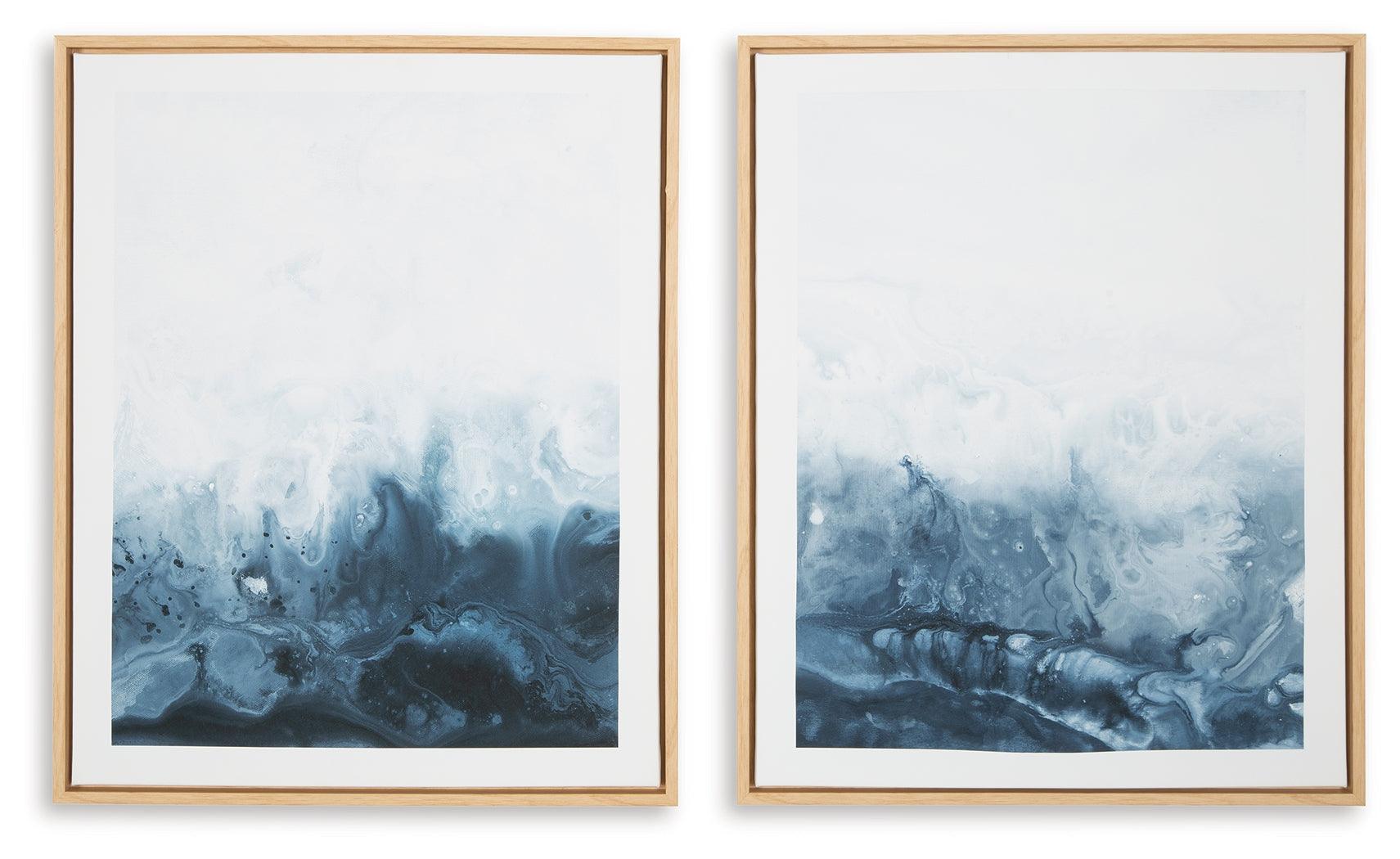 Holport Blue/White wall canvas detail
