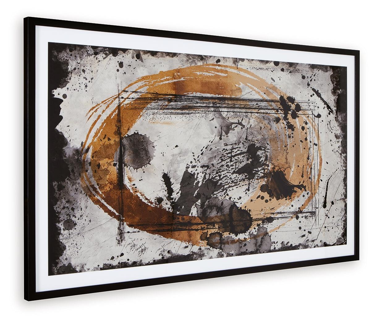 Clefting Wall Art head-on view A showing abstract design