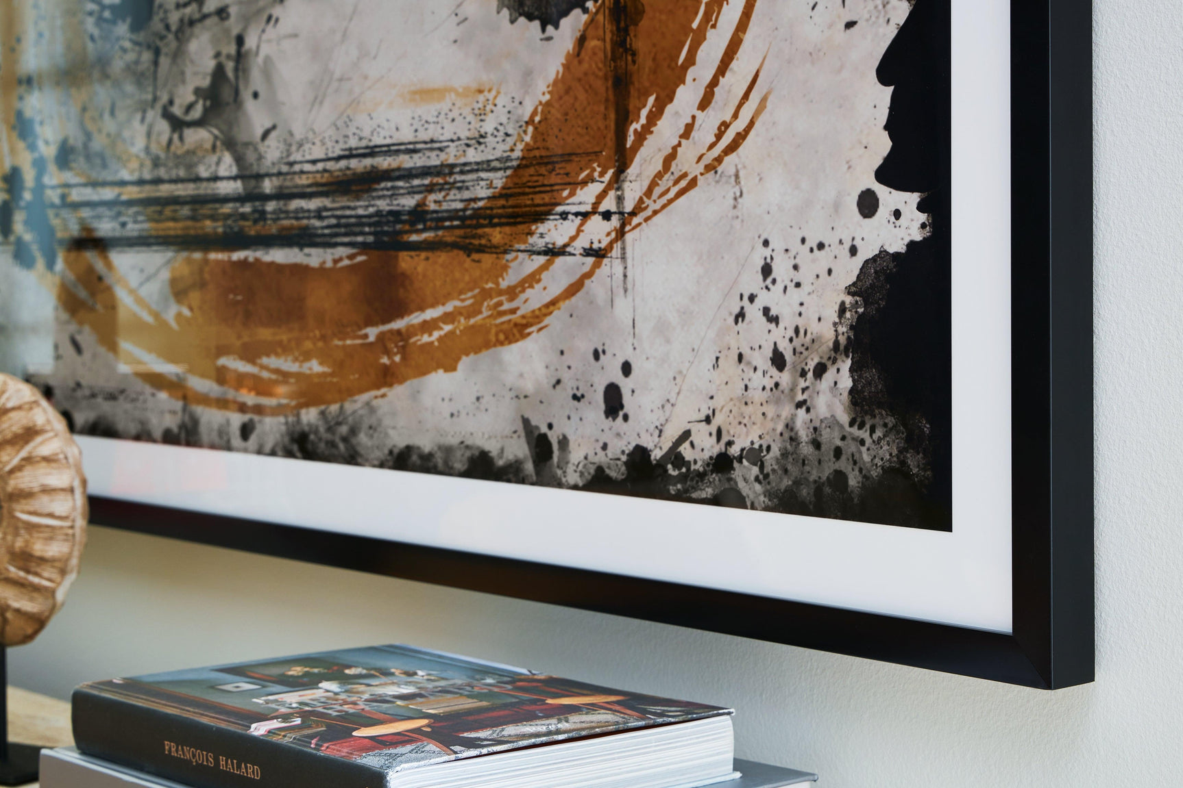 Framed acrylic front of Clefting Wall Art detail