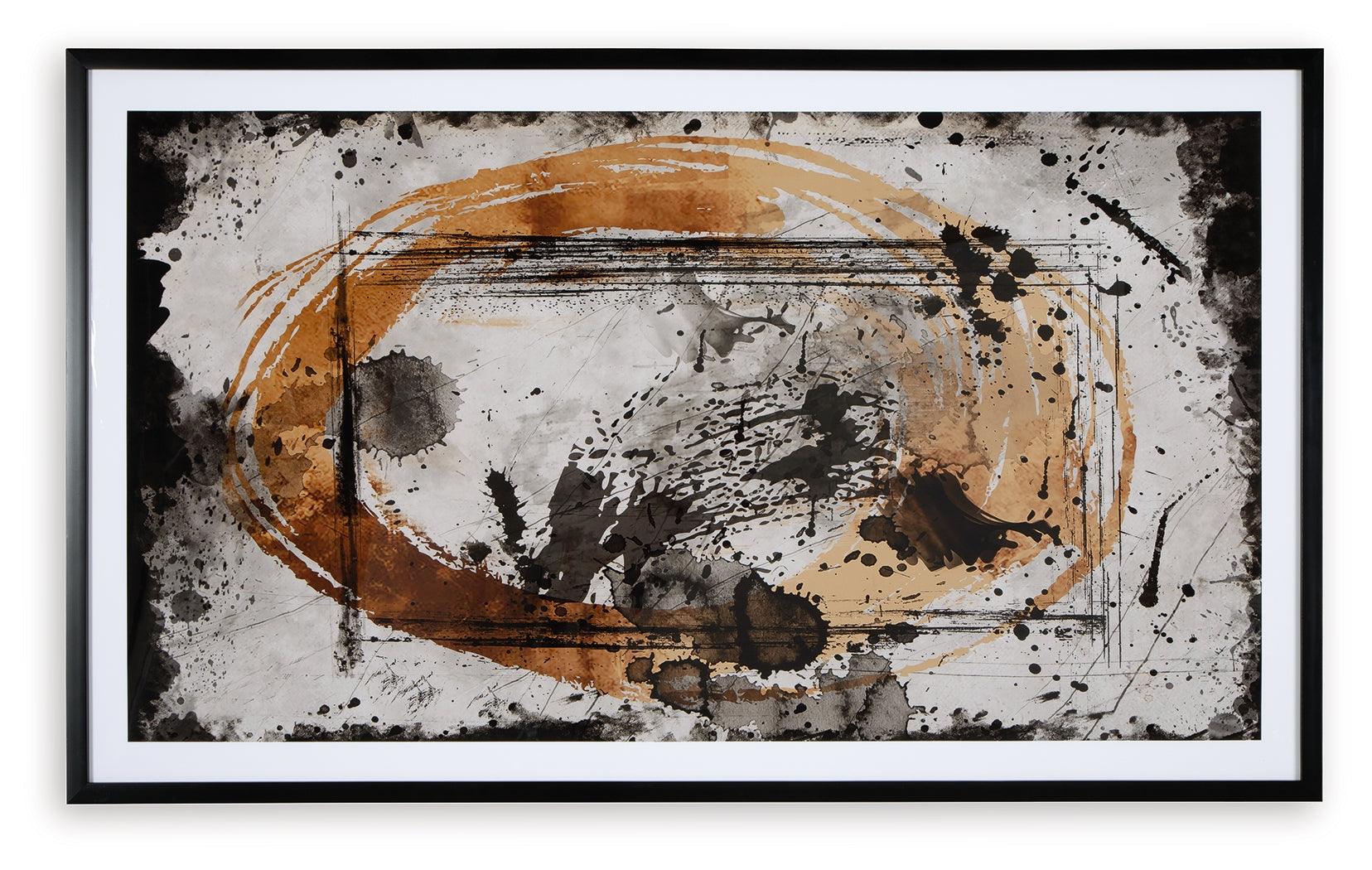 Clefting Wall Art head-on view B with bold color contrast