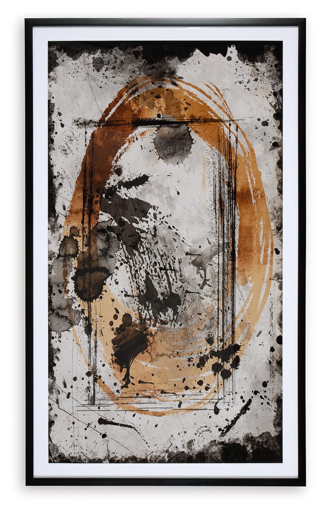 Clefting Wall Art head-on view C highlighting texture