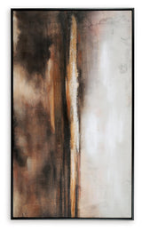 Drewland black brown orange wall art close frontal view