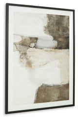 Side angle of Aldricton Brown White Wall Art