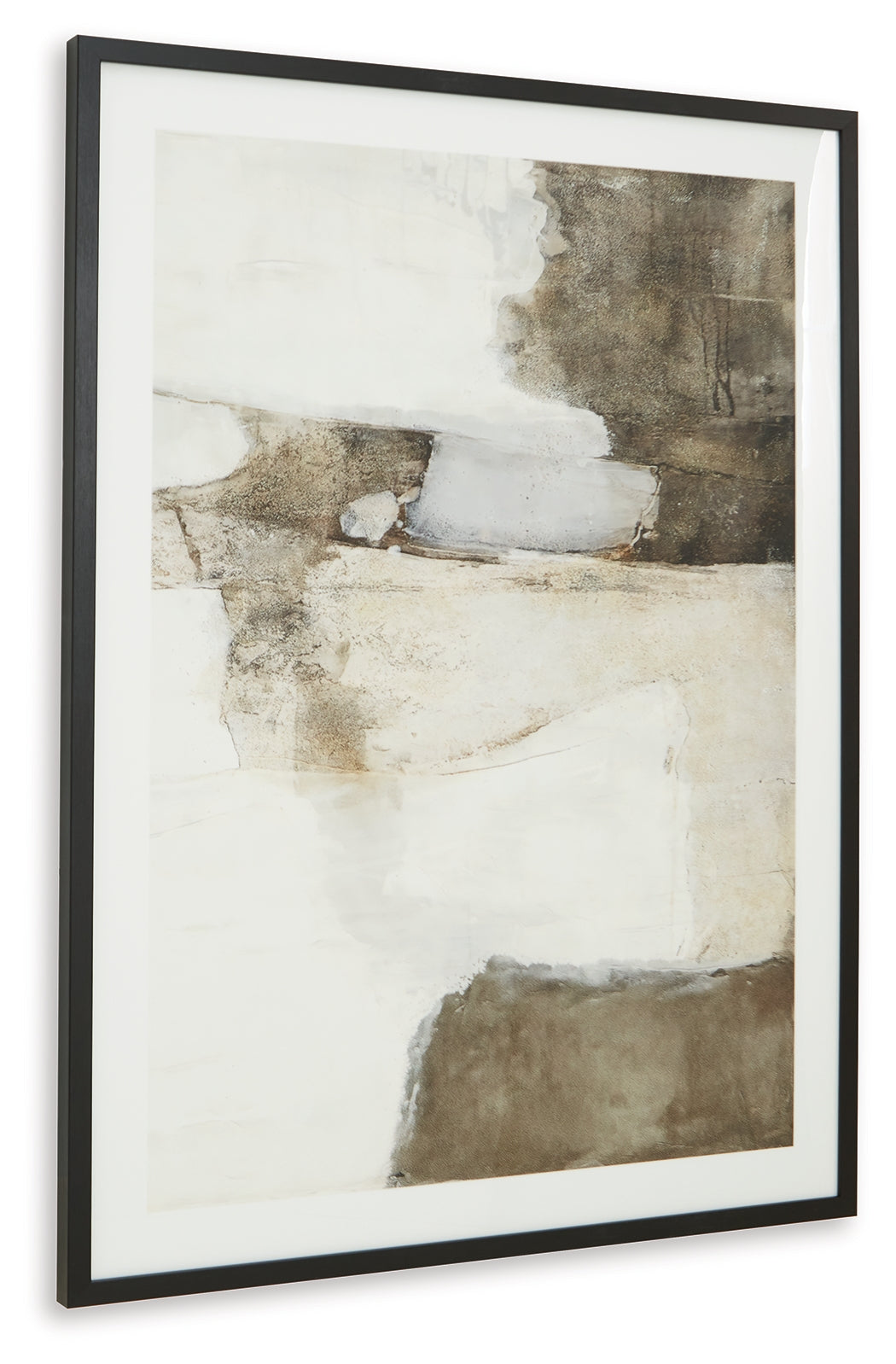 Side angle of Aldricton Brown White Wall Art