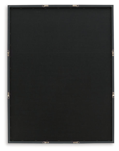 Back view of Aldricton Wall Art frame and hanging bracket