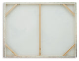 Collmund gray brown wall art canvas back view