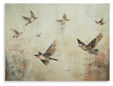 Collmund gray brown wall art canvas head-on close-up