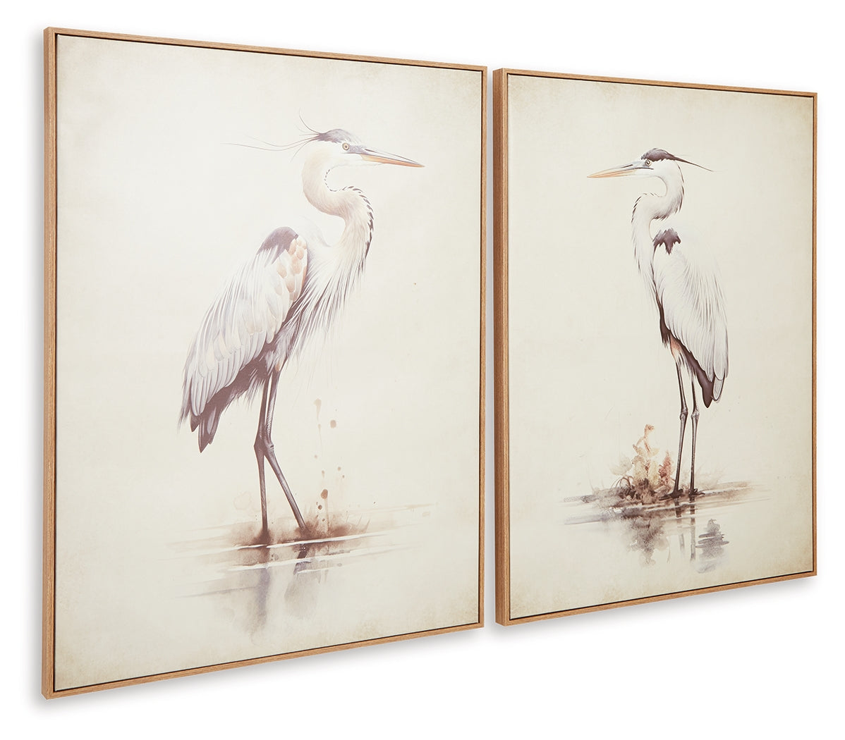 Aubinell Beige Wall Art angled side view