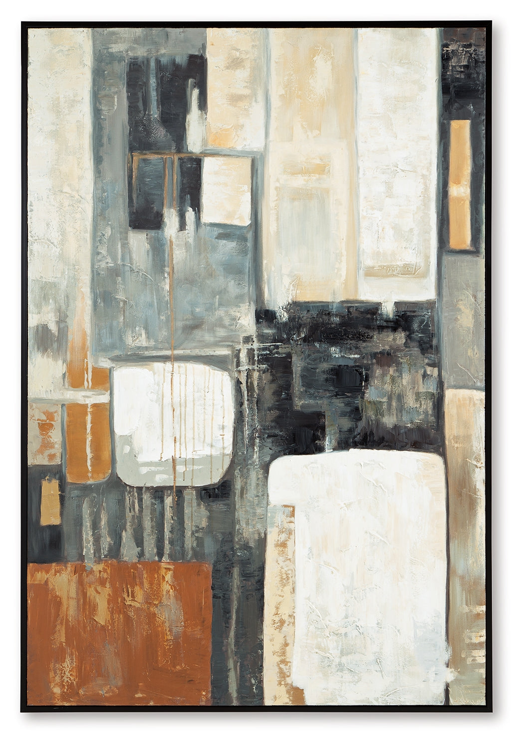 Howford wall art side angle showing black frame