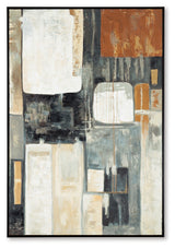 Howford wall art tilted view showing depth and canvas texture