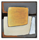 Back view showing sawtooth bracket for hanging on Actman wall art