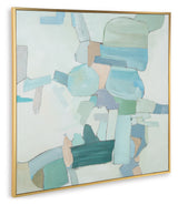 Wynburn White/Blue/Green Wall Art