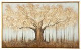 Dalewick wall art side angle showing goldtone frame