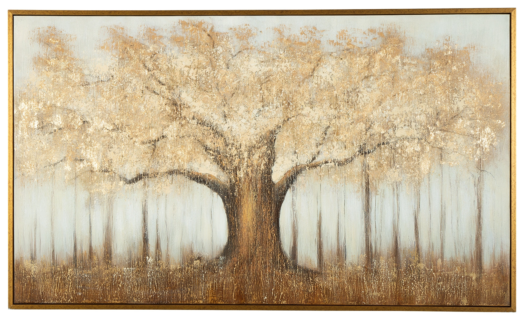 Dalewick wall art side angle showing goldtone frame