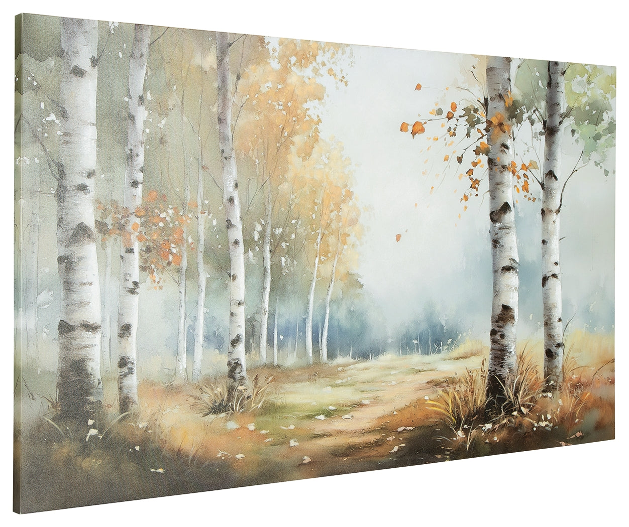 Side angle of Leithan multi wall art showing thickness