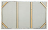 Back of Leithan canvas wall art with sawtooth hanging bracket