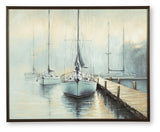 Worthney framed canvas wall art head on view