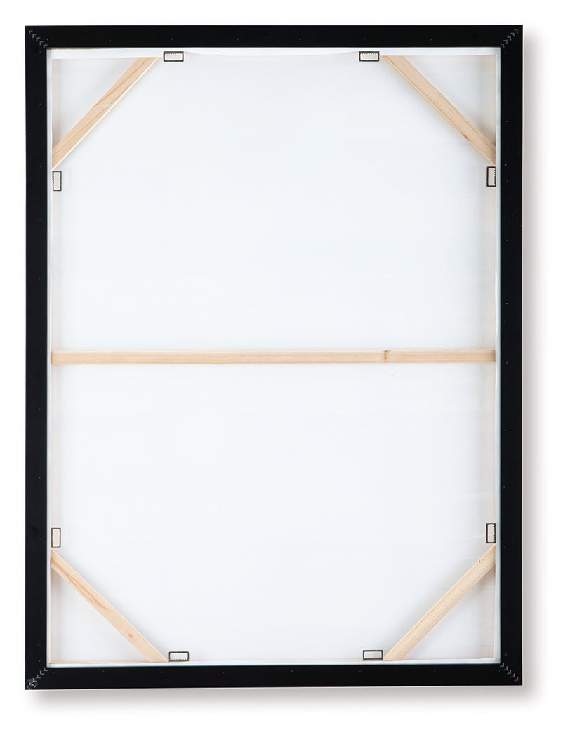 Back of Kalanmore wall art with sawtooth hanger