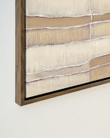 Detail of brown wood-tone frame on Kalanmore wall art