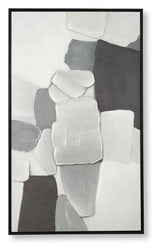Adilson Wall Art angled side view showing black frame