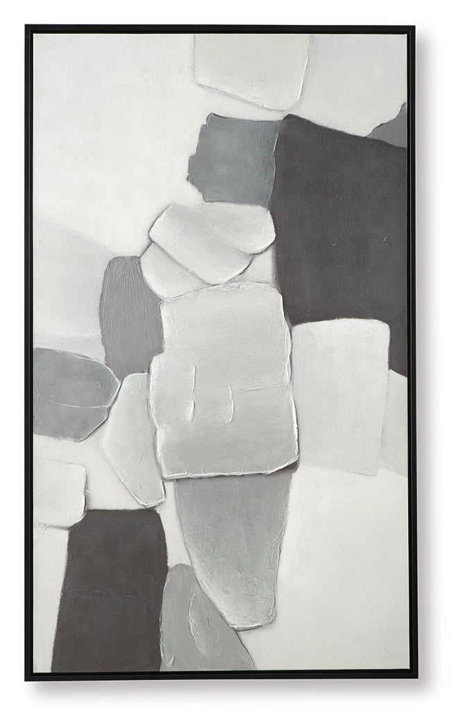 Adilson Wall Art angled side view showing black frame