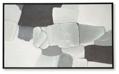 Adilson Wall Art rear view with sawtooth hanger
