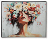 Shadwick Multi Floral Wall Art head-on close-up