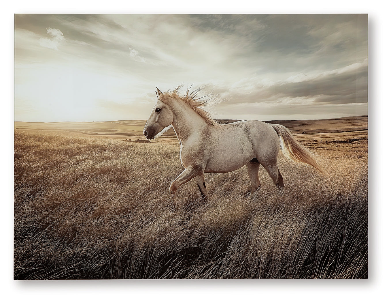 Errolville wall art angled side view showing glass print