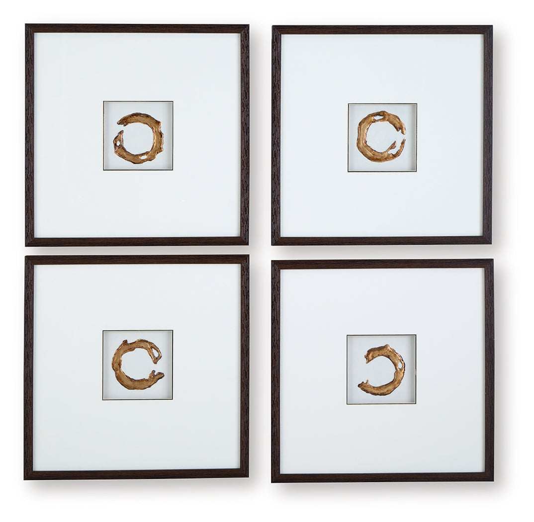Side angle of Dallbourne framed wall art showing depth