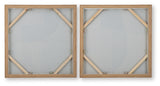 Bexlen tan taupe and black abstract wall art set showing front view