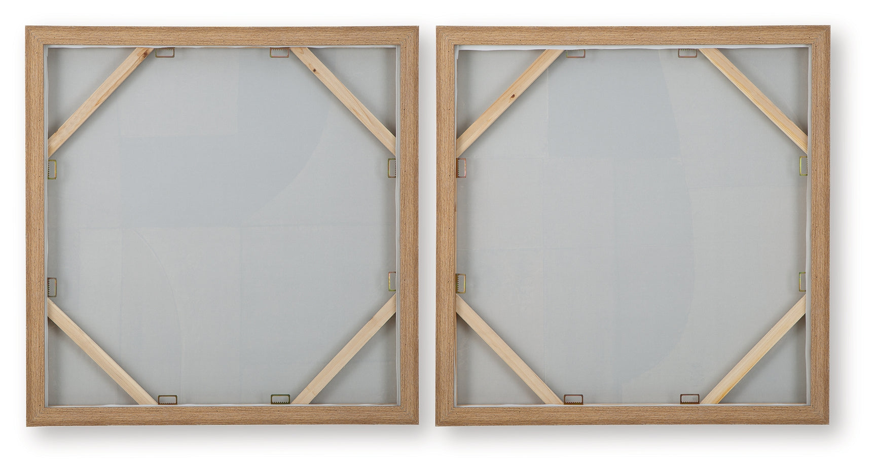 Bexlen tan taupe and black abstract wall art set showing front view